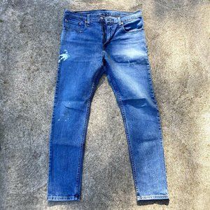 Levis 512 Slim Taper fit Sin City 32x30 light blue acid wash jeans